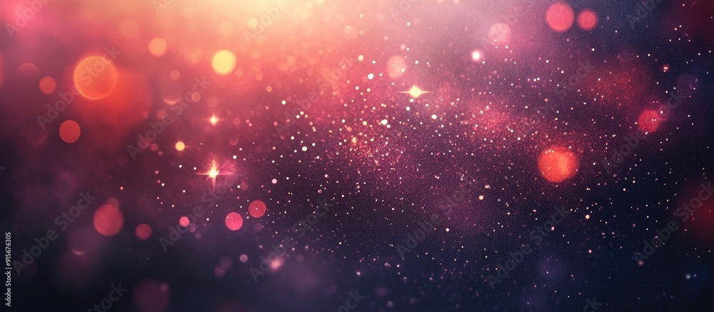 Leinwandbilder elegant abstract background with festive bokeh lights and star texture. with copy space image. place