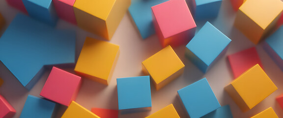 Obraz premium illustrazione con elementi geometrici astratti a tema futuristico surreale