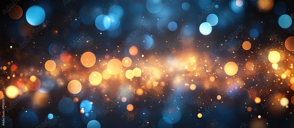 Aufkleber abstract light bokeh background christmas theme xmas greeting card enchanting holiday poster banner.