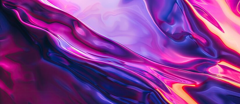 Pink and purple light painting photography featuring a pattern of parallel lines on a clean black background. with copy space image. Place for adding text or design