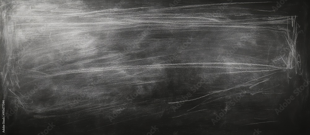 Poster White chalk drawn by hand in a square or banner form on a blackboard background. with copy space image. Place for adding text or design