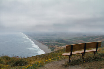 Bench overlooking the coast