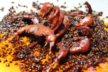 Asian Street Food in a Chinese Night Market