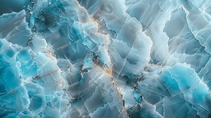 A close-up of icy white marble with light blue veins, captured under diffused natural light to emphasize its cool and crisp appearance. --ar 16:9 --v 6.0 --s 250 --style raw