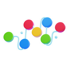 PNG 3D Process Diagram icon isolated on a white background