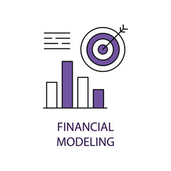 Quantum Computing for Finance Icon with Editable Stroke.