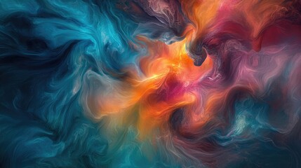 Fototapeta premium Liquid abstracts swirling in vibrant motion