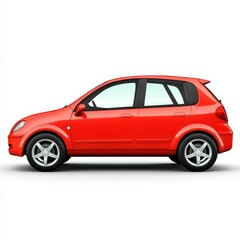 Obraz premium Family car isolated on a white background, providing a clear view of its design and features