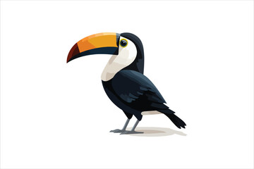 Toucan vector icon. Vector toucan bird illustration. 