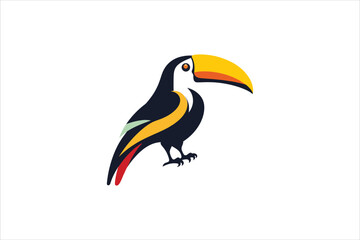 Toucan vector icon. Vector toucan bird illustration. 