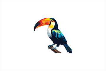 Toucan vector icon. Vector toucan bird illustration. 