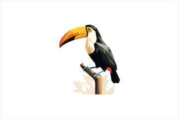 Toucan vector icon. Vector toucan bird illustration. 
