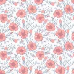 Pattern flower floral spring blossom illustration vector fabric textile design leaf leaves
