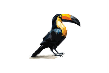 Toucan vector icon. Vector toucan bird illustration. 