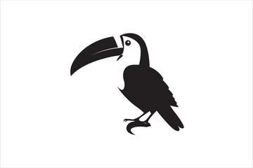 Toucan vector icon. Vector toucan bird illustration. 