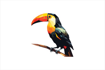 Toucan vector icon. Vector toucan bird illustration. 