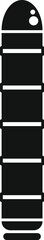 Obraz premium Black icon of a chemical plant processing tower releasing bubbles