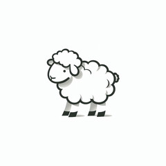 Obraz premium A sheep icon.