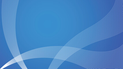 Flowing lines abstract wave background for futuristic technology concept blue background