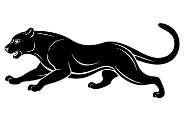 running panther icon vector silhouette