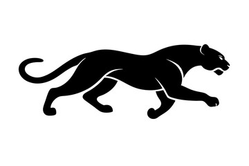 running panther icon vector silhouette