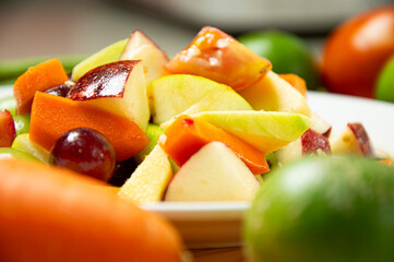 Mixed fruit salad, Thai food style Or another name that is called Mixed fruit papaya salad