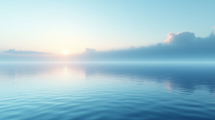 Obraz premium A soft, smooth gradient of pale blue and white mimics the calm dawn sky, offering a tranquil and ethereal background.