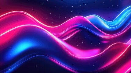 Neon abstract patterns pulsating with energy