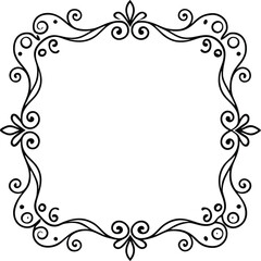 Hand drawn vintage frame illustration 