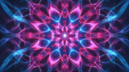 Neon abstract patterns pulsating with energy