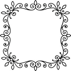 Hand drawn vintage frame illustration 