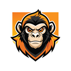 Gorilla Mascot Logo Design with Modern illustration Concept Style for Badge and T Shirt Printing