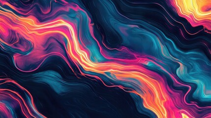 Obraz premium Neon abstract patterns pulsating with energy