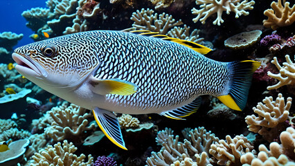 coral reef with fish