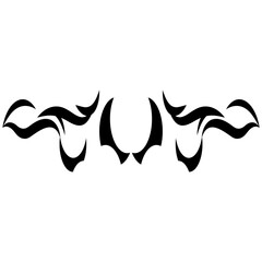 Tribal Tattoo Illustration. Y2k Streetwear Element. Vector Illustration in Abstract Design.