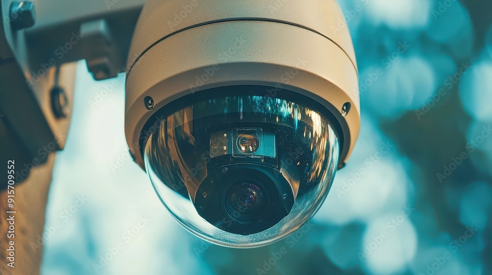 Poster cctv security system with motion detection and face recognition, advanced surveillance technology, e