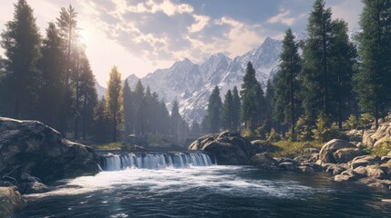 Serene landscapes in natural beauty