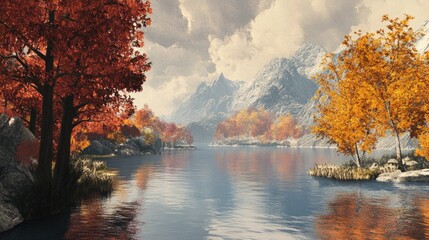 Serene landscapes in natural beauty