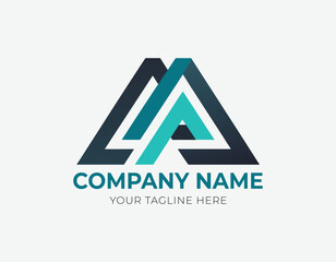 AA Logo Design Vector typography and Creative Letter Logo Concept