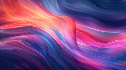 Obraz premium Smooth, flowing waves of color blending seamlessly