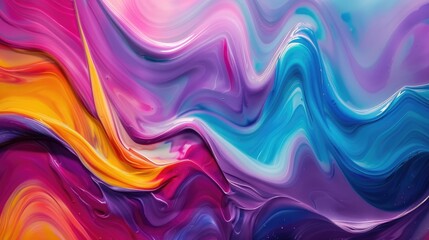 Fototapeta premium Smooth, flowing waves of color blending seamlessly