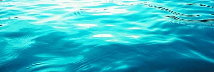 Fototapeta premium Tranquil Turquoise: Serene Ripples and Reflections on a Calm Green-Hued Body of Water Evoking an Atmosphere of Peace and Freshness,Abstract Art