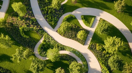 Serene Community Park Evergreen Trees, Flower Beds & Sustainable Rainwater Harvesting