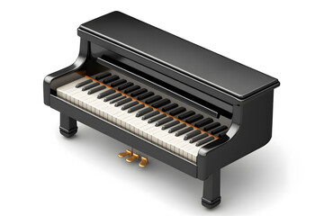 Fototapeta premium Piano isolated on white background