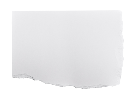 Papier gerissen, isoliert auf weißen Hintergrund, Freisteller, Transparent 