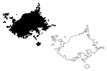 Concord City, North Carolina (United States cities, United States of America, us, usa city) map vector illustration, scribble sketch City of Kon-kord map