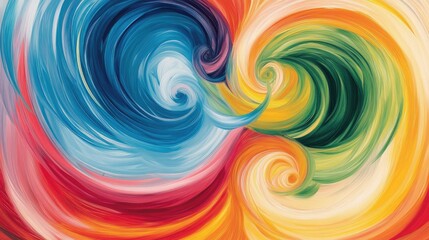 Obraz premium Vibrant swirls of color in abstract art