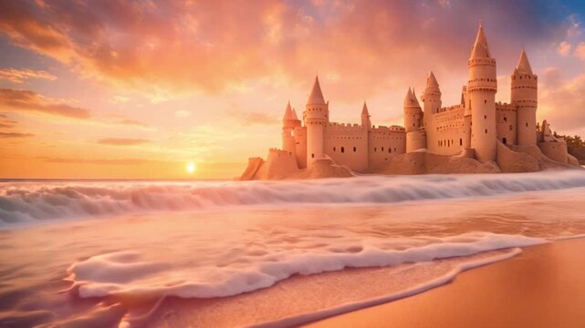 sand castle on the beach