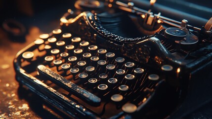 Vintage Typewriter Close-Up