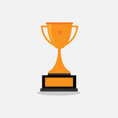 gold trophy cup vector design